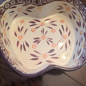 Temptations by Tara Old World Eggplant Purple Apple Shape 2QT Baking Dish/Bowl